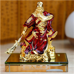 銅關(guān)公車(chē)載雕塑